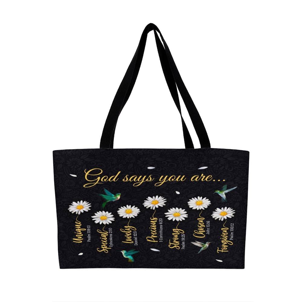 Faith - God Says You Are - Weekender Tote Bags - The Shoppers Outlet