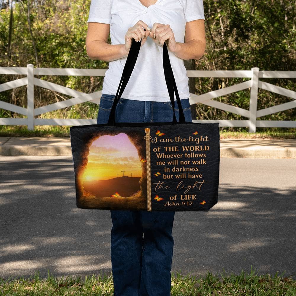 Faith - I Am The Light Of The World - John 8:12 - Weekender Tote Bag - The Shoppers Outlet