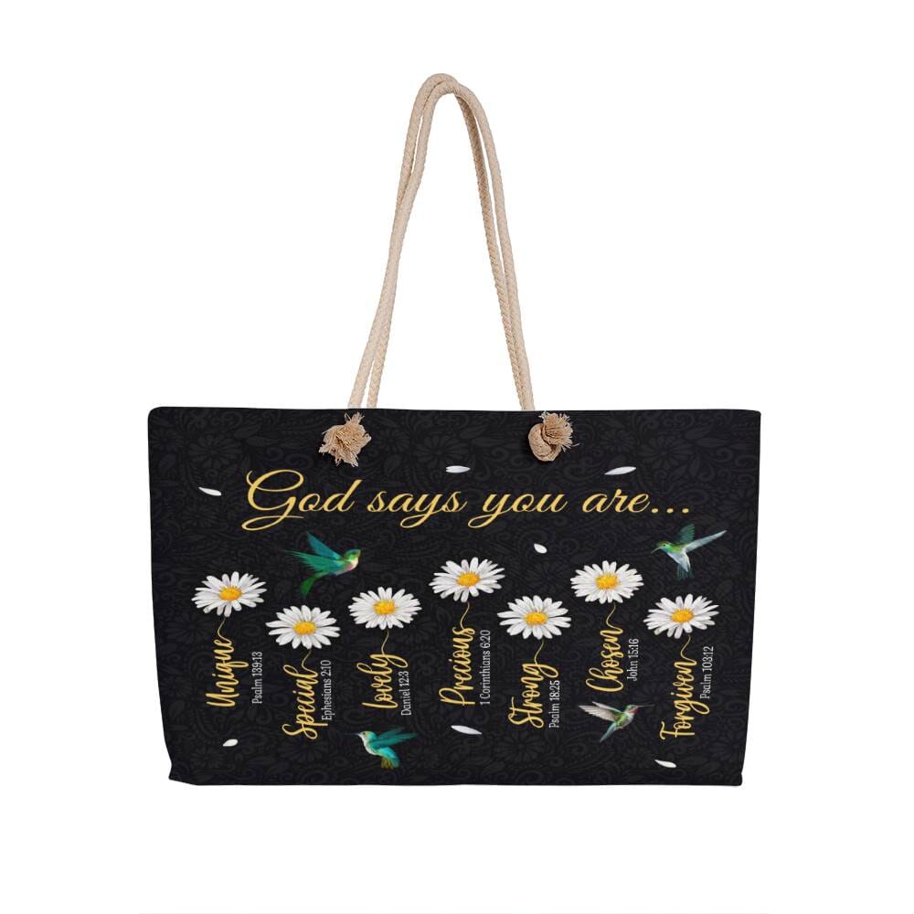 Faith - God Says You Are - Weekender Tote Bags - The Shoppers Outlet