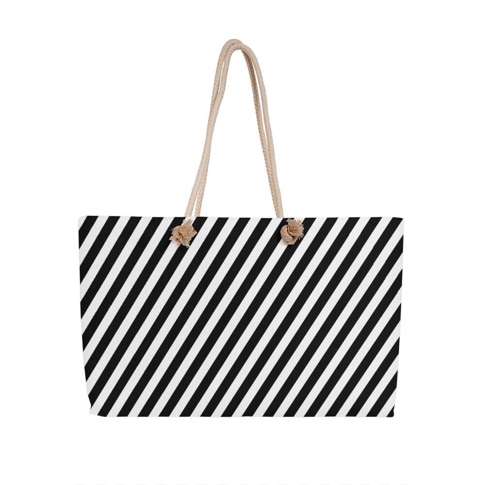 Diagonal Stripes Pattern Design - Weekender Tote Bags - The Shoppers Outlet