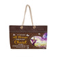 Faith - I Can Do All Things Through Christ Who Strengthens Me - Philippians 4:13 - Weekender Tote Bags - The Shoppers Outlet