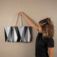 Black Gray White Maze Design - Weekender Tote Bags - The Shoppers Outlet