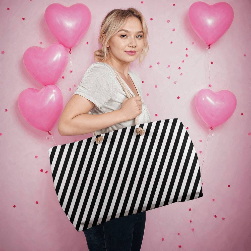Diagonal Stripes Pattern Design - Weekender Tote Bags - The Shoppers Outlet