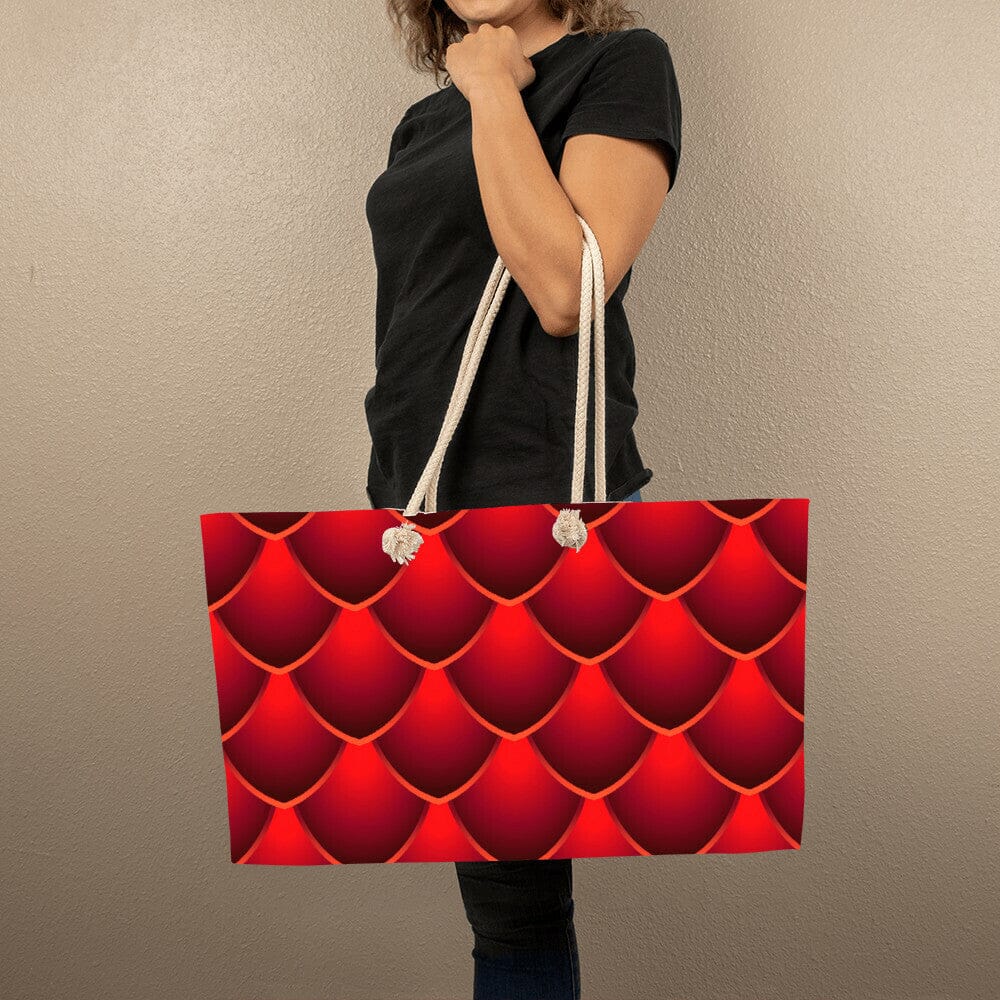 Red Dragon Scales Design - Weekender Tote Bags - The Shoppers Outlet