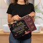 Faith - Faith Does Not Make Things Easy It Makes Them Possible - Luke 1:37 - Large Fabric Zippered Pouch - The Shoppers Outlet