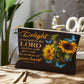 Faith - Delight Yourself In The Lord - Psalm 37:4 - Large Fabric Zippered Pouch - The Shoppers Outlet