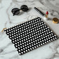 Polk A Dots Design - Large Fabric Zippered Pouch - The Shoppers Outlet