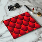 Red Dragon Scales Design - Large Fabric Zippered Pouch - The Shoppers Outlet