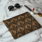 Luxury Gold Pattern - Large Fabric Zippered Pouch - The Shoppers Outlet