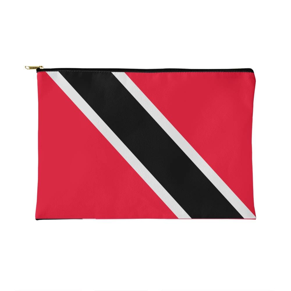 Red Black White Design - Small Fabric Zippered Pouch - The Shoppers Outlet