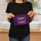 Mom - The Heart Of The Family - Small Fabric Zippered Pouch - The Shoppers Outlet