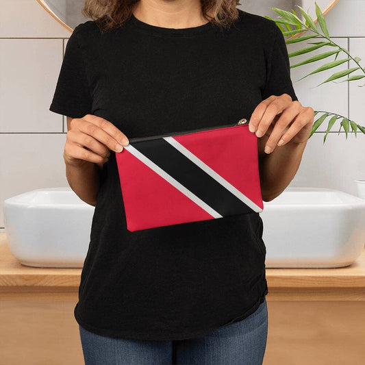 Red Black White Design - Small Fabric Zippered Pouch - The Shoppers Outlet