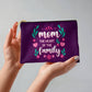 Mom - The Heart Of The Family - Small Fabric Zippered Pouch - The Shoppers Outlet