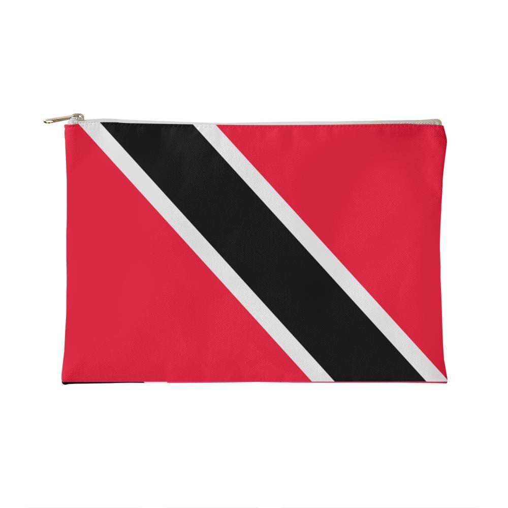Red Black White Design - Small Fabric Zippered Pouch - The Shoppers Outlet