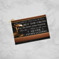 Inspirational - The Symbol Of Love Is Not Th Heart But The Cross - Small Fabric Zippered Pouch - The Shoppers Outlet