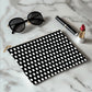 Polk A Dots Design - Small Fabric Zippered Pouch - The Shoppers Outlet