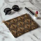 Luxury Gold Pattern - Small Fabric Zippered Pouch - The Shoppers Outlet