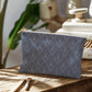 Gray Spearhead White Tip Design - Small Fabric Zippered Pouch - The Shoppers Outlet