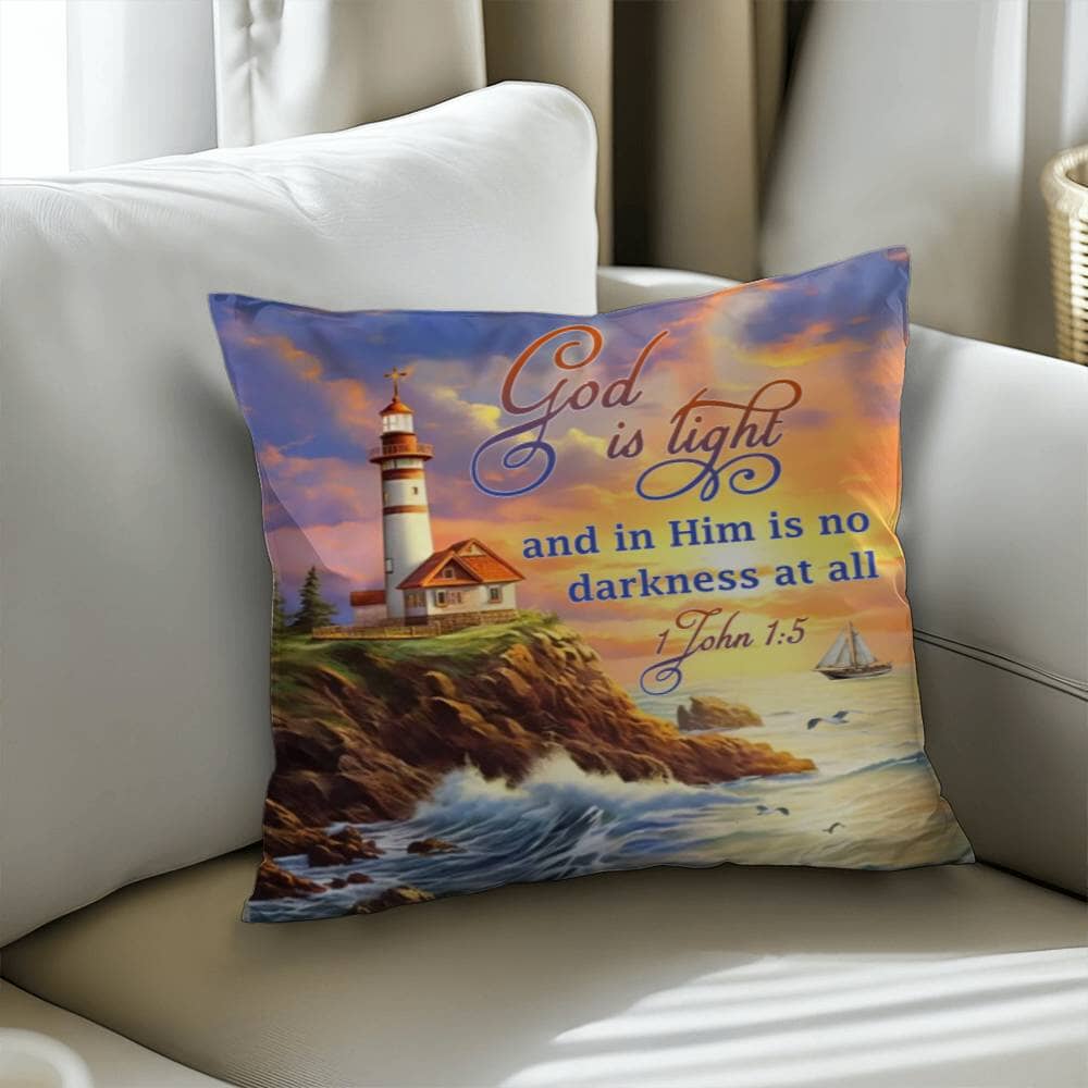 Faith - God Is Light And In Him Is No Darkness At All -1 John 1:5 - Classic Throw Pillows - The Shoppers Outlet