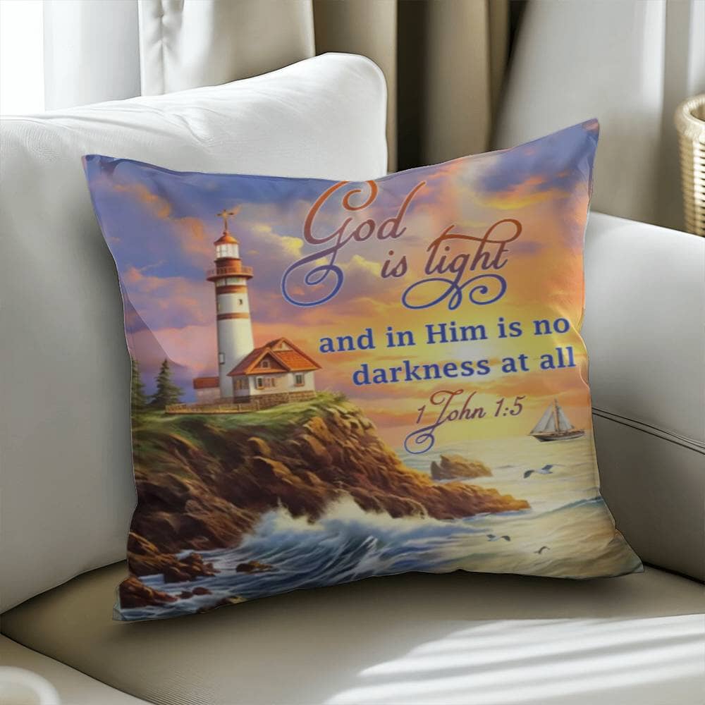 Faith - God Is Light And In Him Is No Darkness At All -1 John 1:5 - Classic Throw Pillows - The Shoppers Outlet