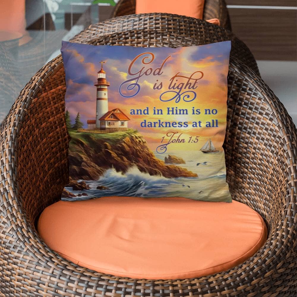 Faith - God Is Light And In Him Is No Darkness At All -1 John 1:5 - Classic Throw Pillows - The Shoppers Outlet