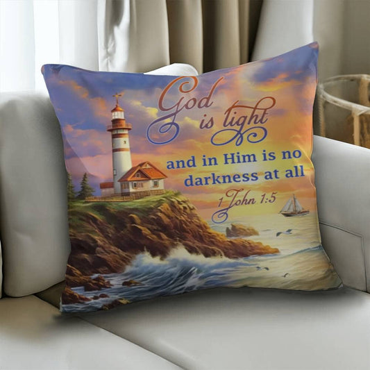 Faith - God Is Light And In Him Is No Darkness At All -1 John 1:5 - Classic Throw Pillows - The Shoppers Outlet