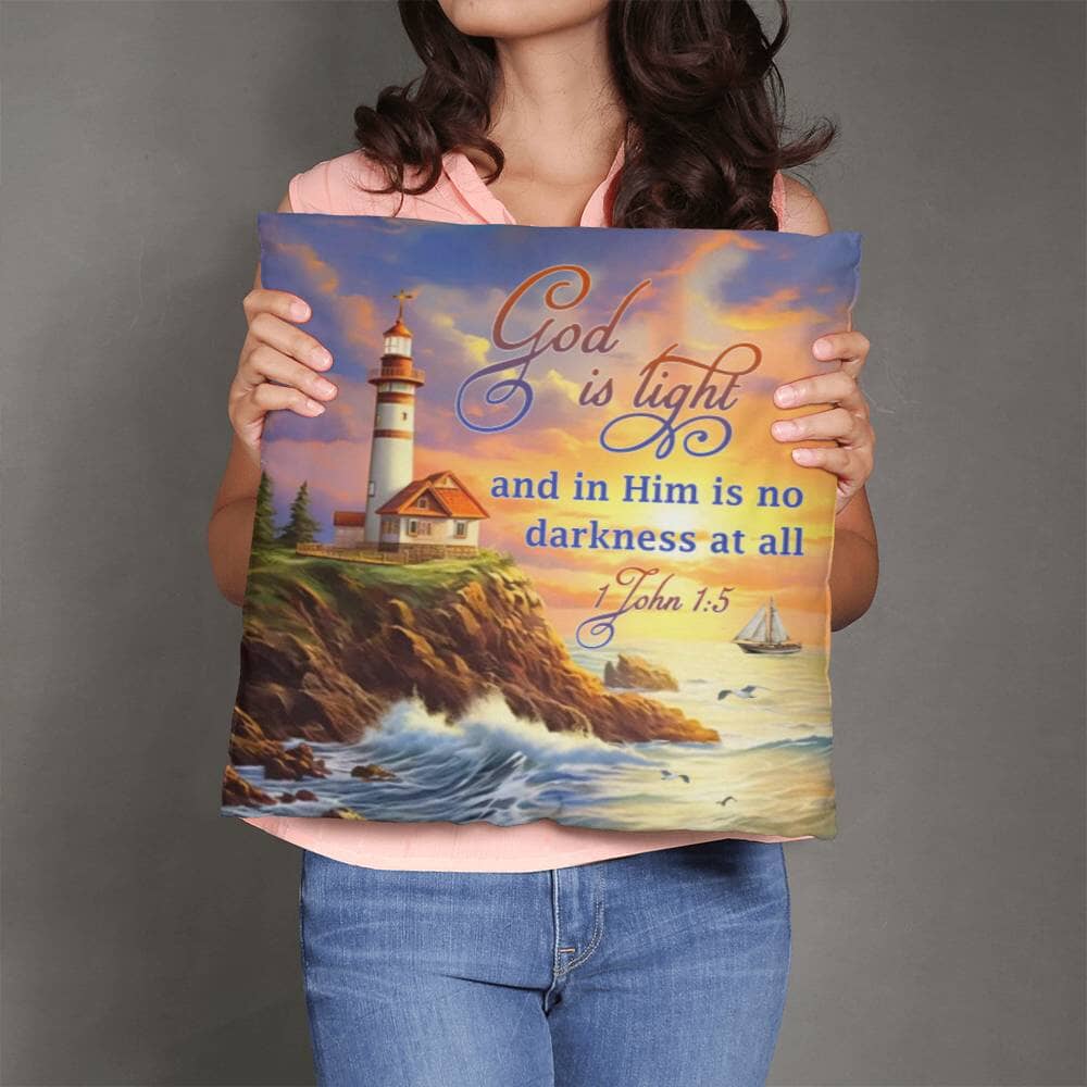 Faith - God Is Light And In Him Is No Darkness At All -1 John 1:5 - Classic Throw Pillows - The Shoppers Outlet