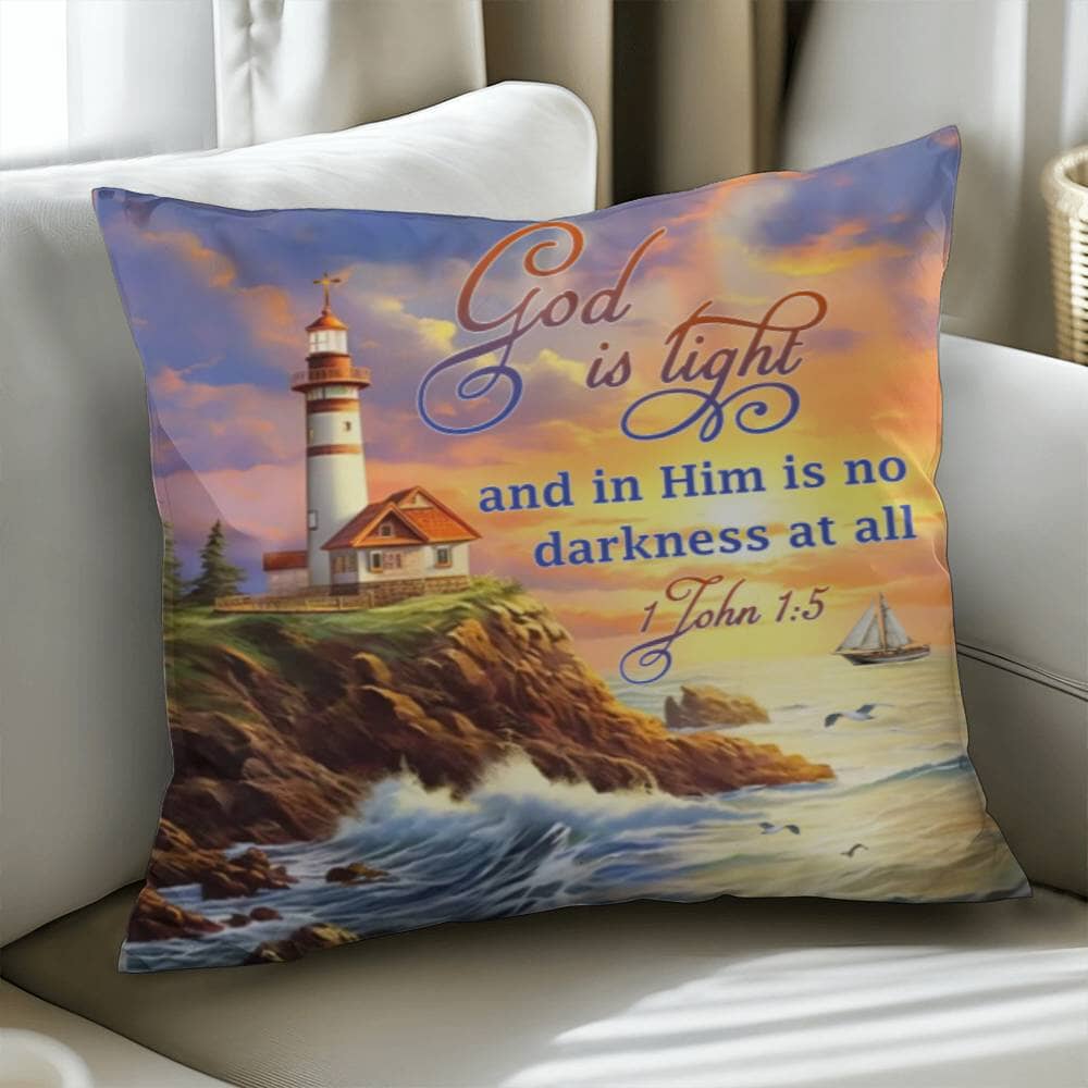 Faith - God Is Light And In Him Is No Darkness At All -1 John 1:5 - Classic Throw Pillows - The Shoppers Outlet