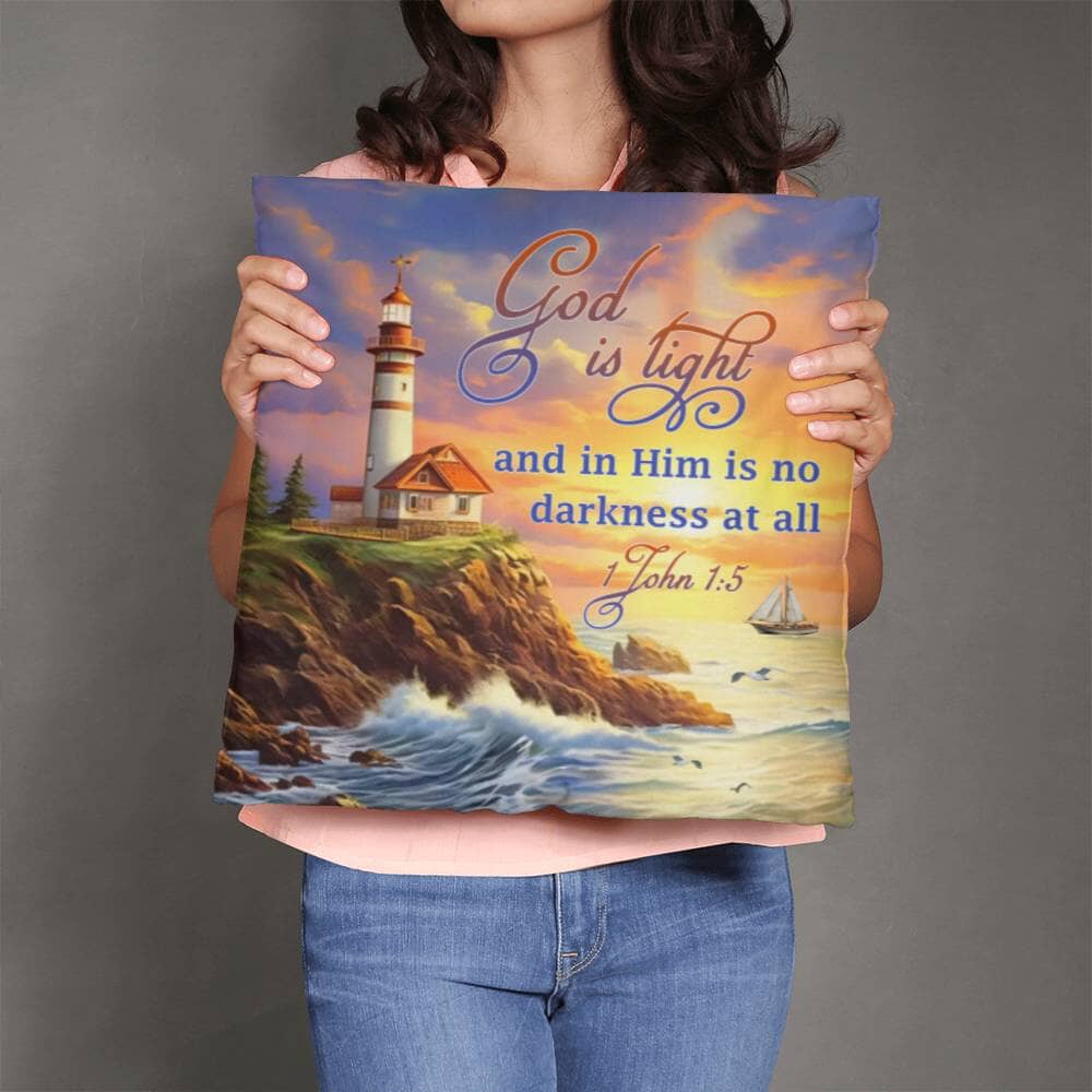 Faith - God Is Light And In Him Is No Darkness At All -1 John 1:5 - Classic Throw Pillows - The Shoppers Outlet