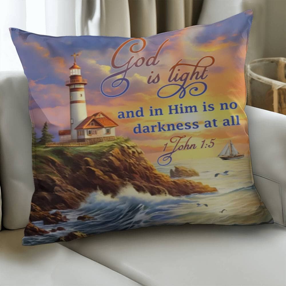 Faith - God Is Light And In Him Is No Darkness At All -1 John 1:5 - Classic Throw Pillows - The Shoppers Outlet