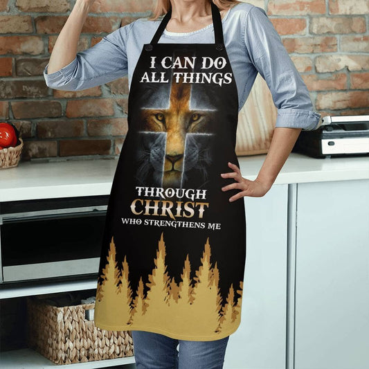 I Can Do All Things Through Christ Who Strengthens Me - Premium Apron - The Shoppers Outlet