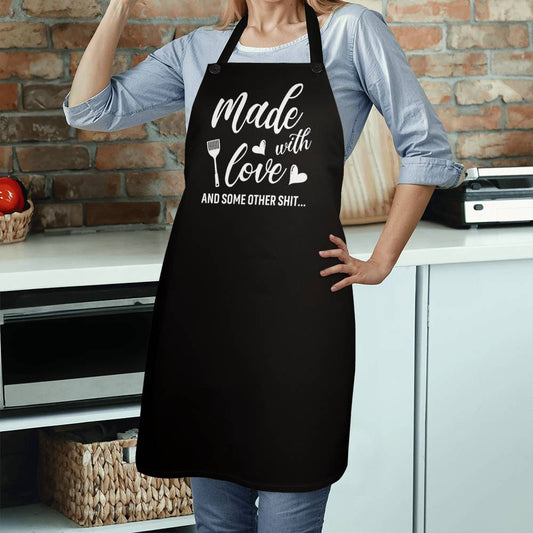 Made With Love And Some Other Shit - Premium Apron - The Shoppers Outlet