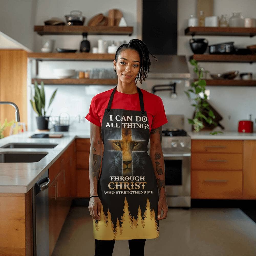 I Can Do All Things Through Christ Who Strengthens Me - Premium Apron - The Shoppers Outlet