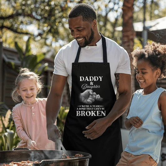 Dad - Daddy & Daughter - We're A Team - A Bond That Can't Be Broken -  Premium Apron - The Shoppers Outlet