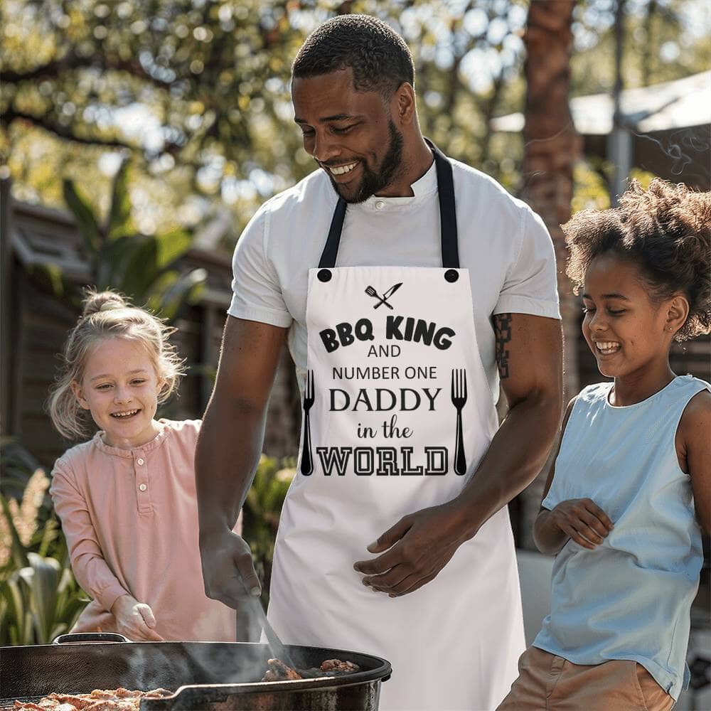 BBQ King And Number One Daddy In The World - Premium Apron - The Shoppers Outlet