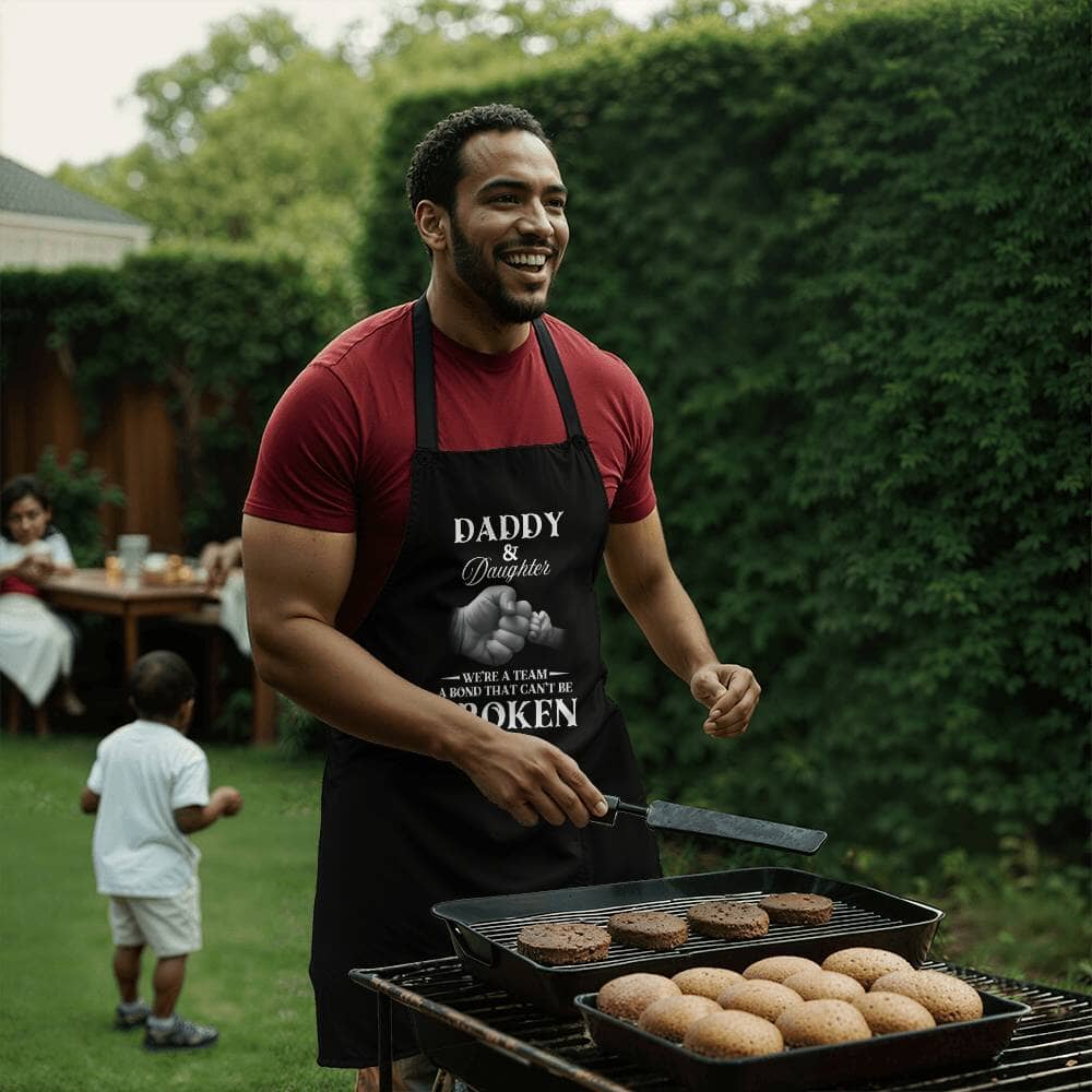 Dad - Daddy & Daughter - We're A Team - A Bond That Can't Be Broken -  Premium Apron - The Shoppers Outlet