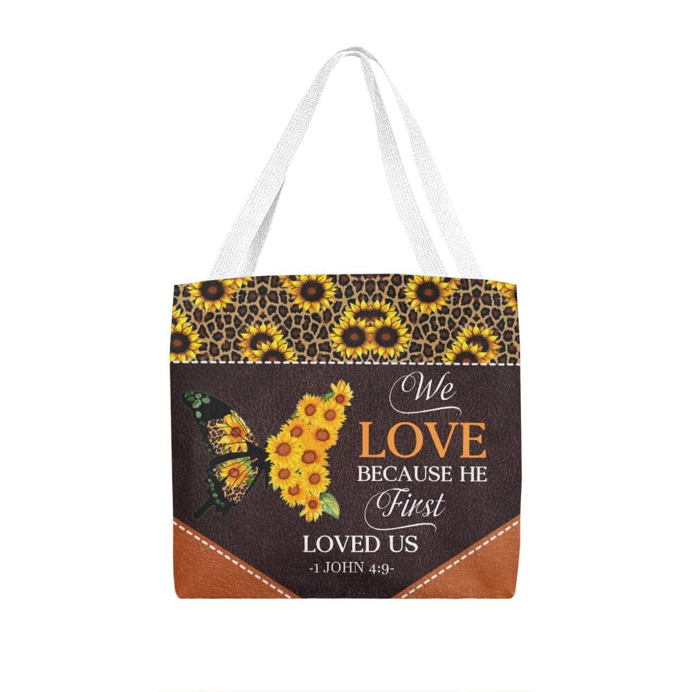 Faith - We Love Because He First Loved Us - 1 John 4:9 - Classic Tote Bag - The Shoppers Outlet