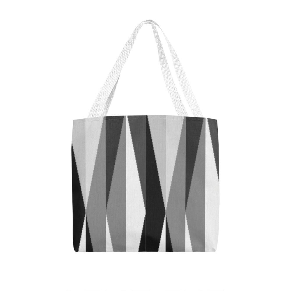 Black Gray White Maze Design - Classic Tote Bags - The Shoppers Outlet