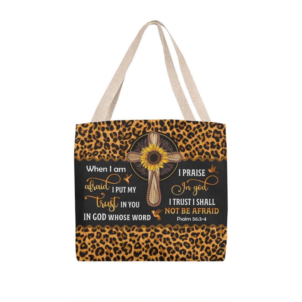 Faith - When I Am Afraid I Put My Trust In You - Psalm 56 :3-4 - Classic Tote Bags - The Shoppers Outlet