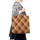 Brown and Beige Geometric Pattern - Classic Tote Bags - The Shoppers Outlet