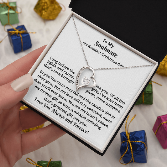 Gift For Soulmate - My Greatest Christmas Gift - Forever Love Necklaces