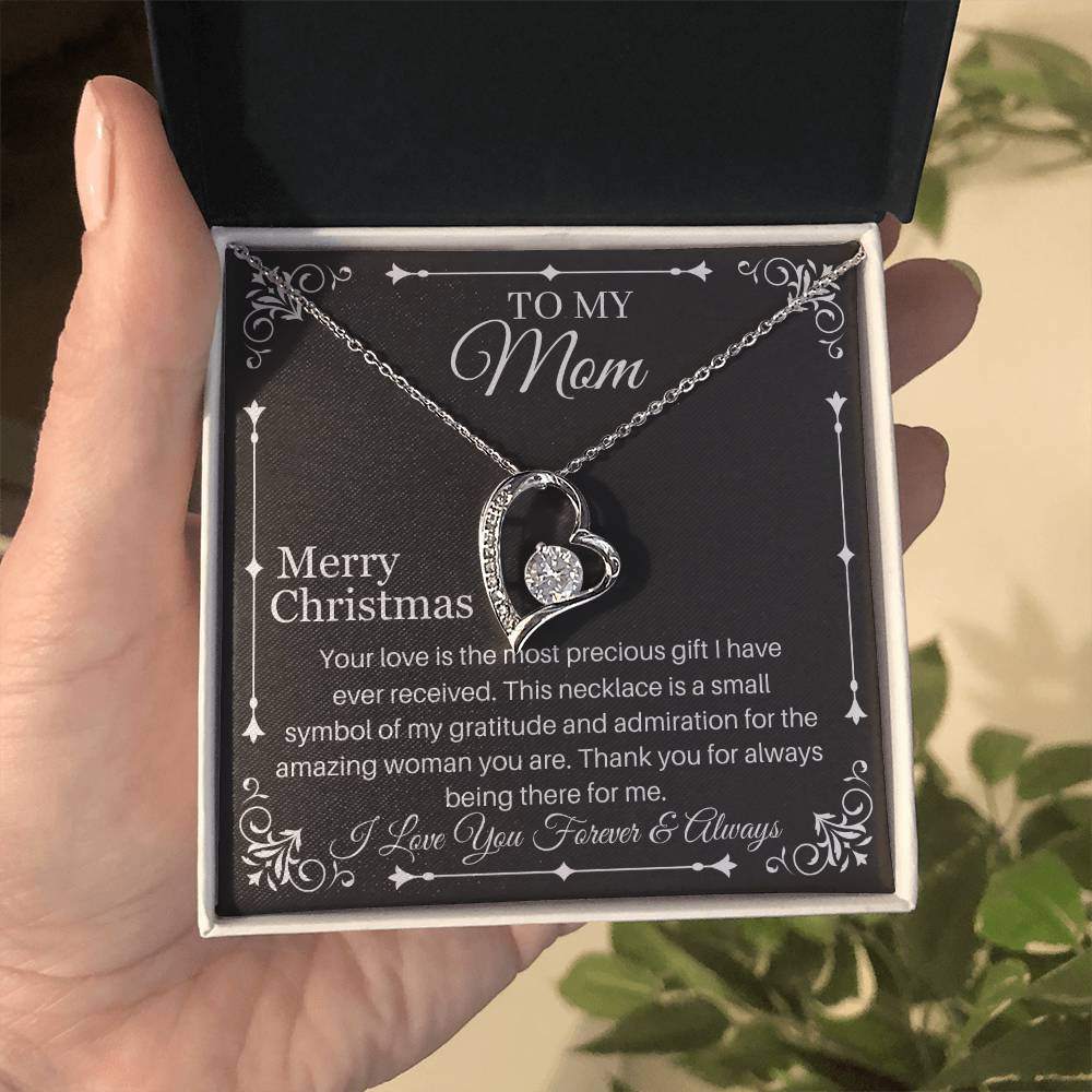 Mom - Your Love Is The Most Precious Gift - Merry Christmas - Forever Love Necklaces - The Shoppers Outlet