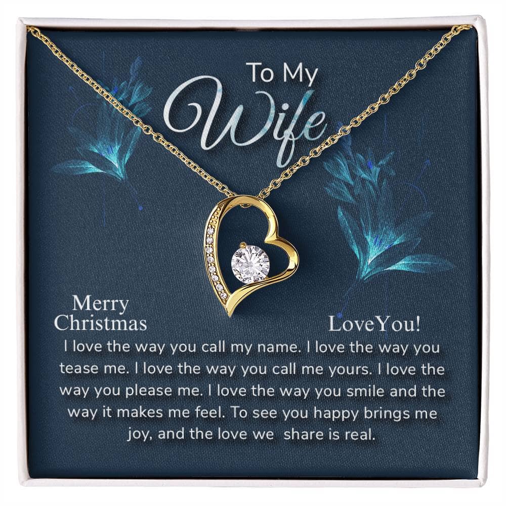 Gift For Wife - I Love The Way You - Merry Christmas - Forever Love Necklace - The Shoppers Outlet