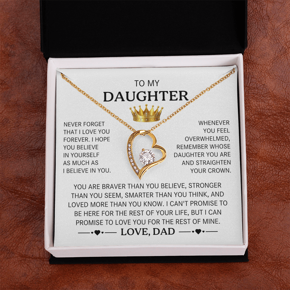 Gift For Daughter - Never Forget That I Love You - Forever Love Necklace