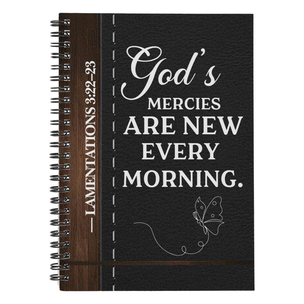 Faith - Lamentations 3:22-23 - Bible Verse - Spiral Notebook - The Shoppers Outlet