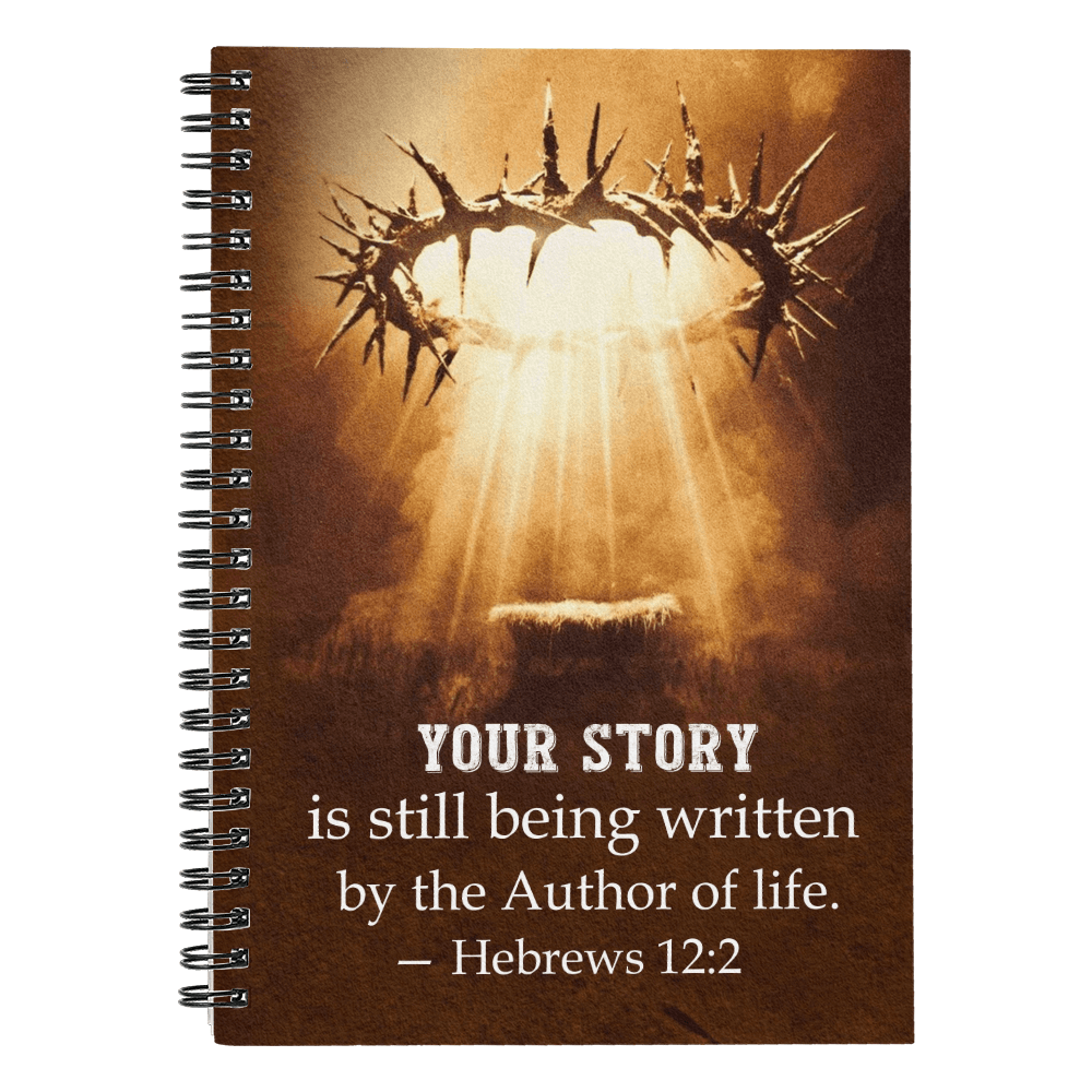 Faith - Hebrews 12:2 - Bible Verse - Spiral Notebook - The Shoppers Outlet