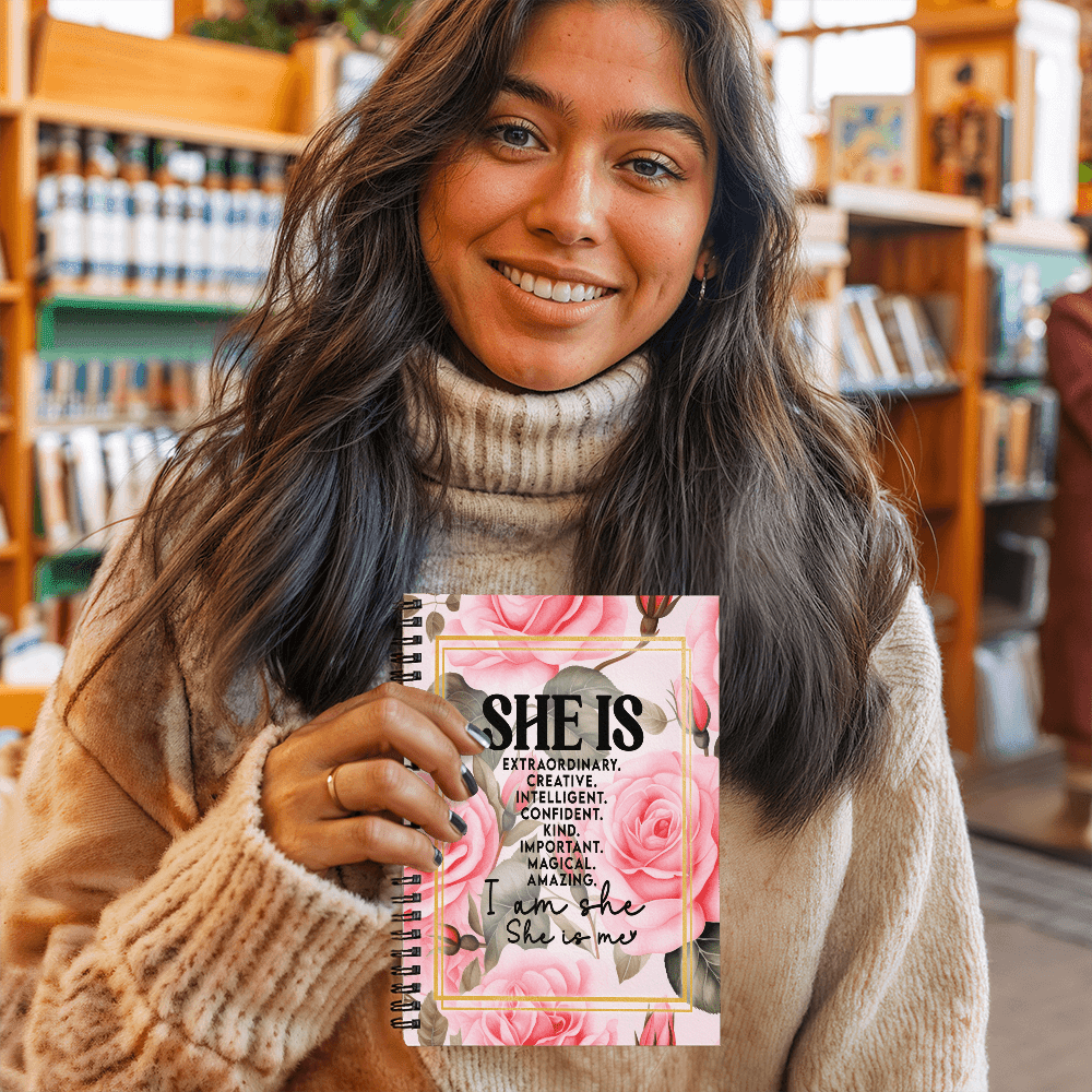 Inspirational - I Am She She Is Me - Spiral Notebook - The Shoppers Outlet
