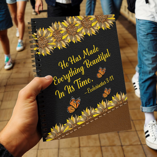 Faith - Ecclesiastes 3:11 - Bible Verse - Spiral Notebook - The Shoppers Outlet