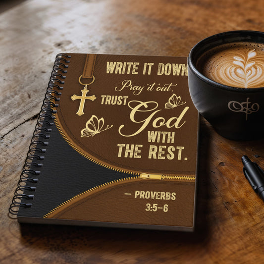 Faith - Proverbs 3:5-6 Bible Verse - Spiral Notebook - The Shoppers Outlet