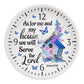 Faith - As For Me And My House We Will Serve The Lord - Joshua 24:15- Wood Frame Wall Clock - The Shoppers Outlet